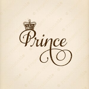 Instant Download Printable PRINCE &amp; CROWN Baby Boy Nursery Fabric Image ...