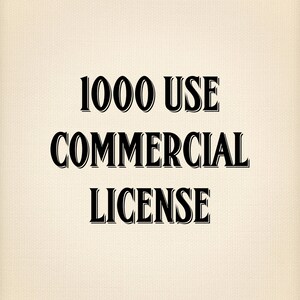 COMMERCIAL LICENSE for ONE Black & White image purchased from Project Printable