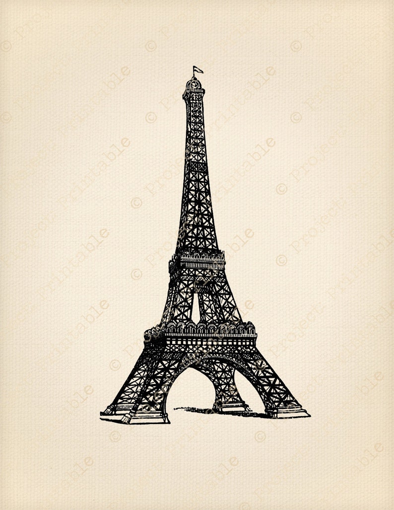 A3 SIZE Instant Download Printable EIFFEL tower Paris | Etsy