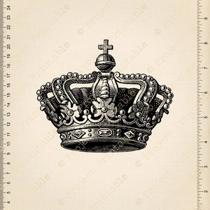 INSTANT Download Printable CROWN Clipart Graphics Queen King Princess Prince Clip Art Digital Fabric Transfer Image print & iron on image 2