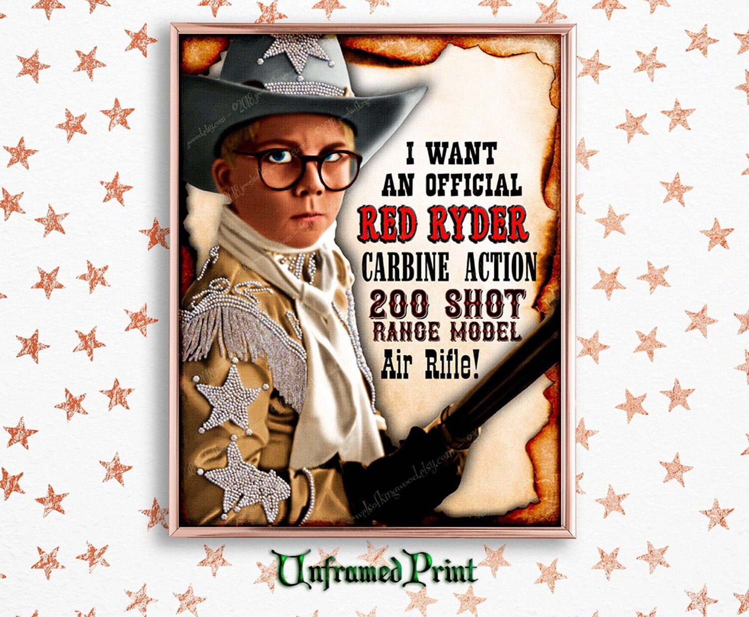Funny Holiday Art Ralphie Print A Christmas Story Red Ryder Etsy