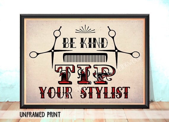 Tip Your Stylist Sign For Hair Stylist Cosmetology Teacher Etsy