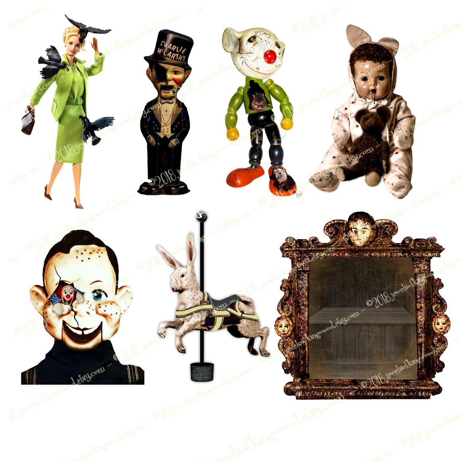 Haunted Dollhouse Scrapbook Kit Halloween Party Decor Etsy