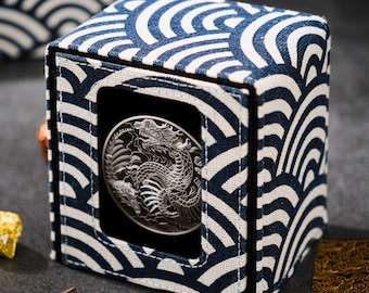 The Shogun (Nami) - Kimono Fabric Deck Box with Window Display