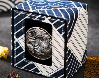 The Shogun (Yane) - Kimono Fabric Deck Box with Window Display