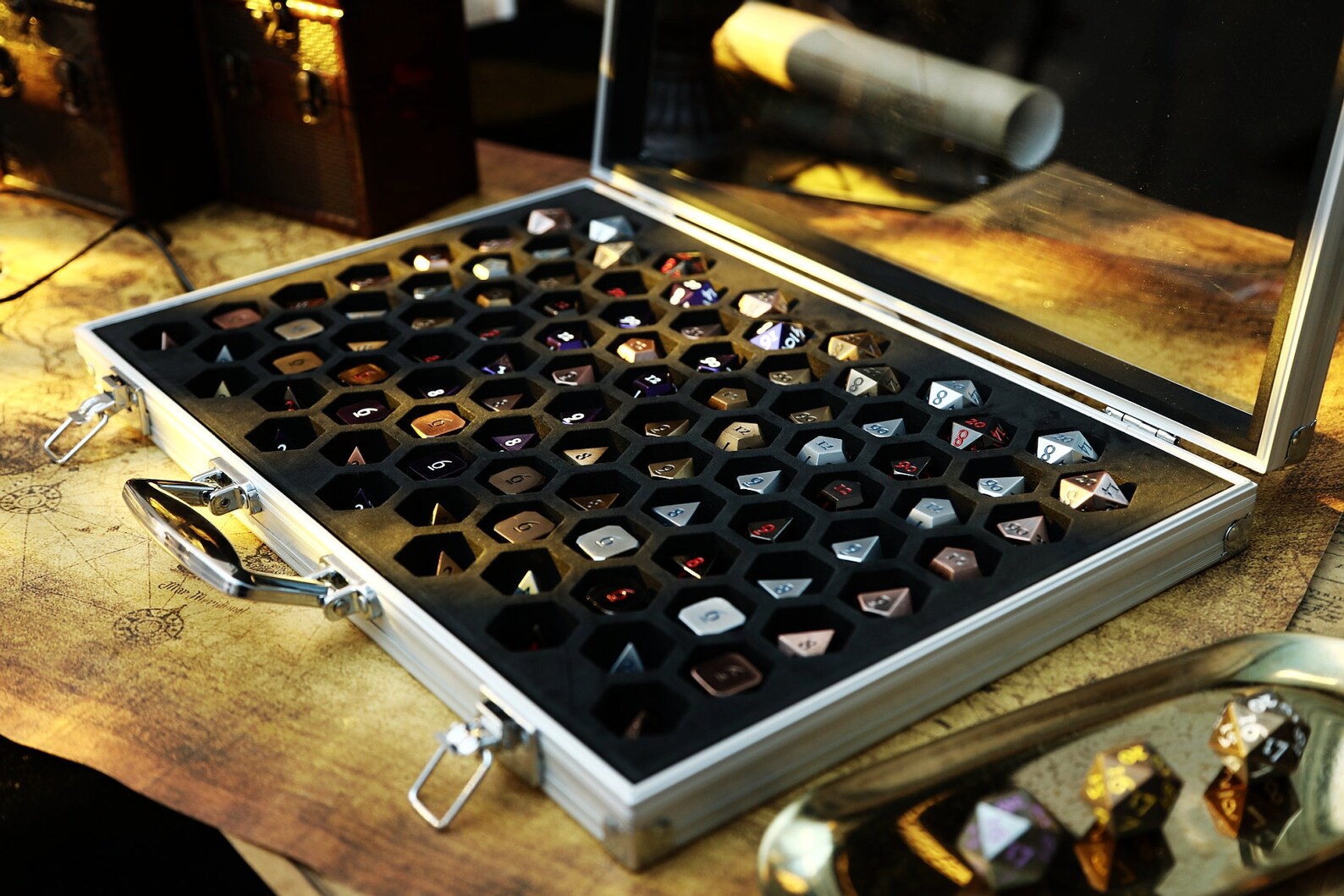 Silver Dice Palace Display Storage Case for Dice DND Dice Etsy