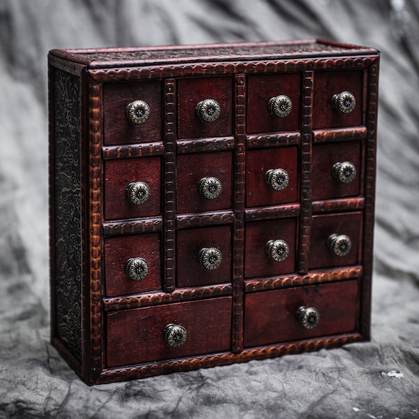 Dice Goblin Library : étui de rangement en bois pour dés DND Dice Sets Dice Collection Pathfinder Dice Call of Cthulhu Dice Box Dice Bag Shelf Drawer