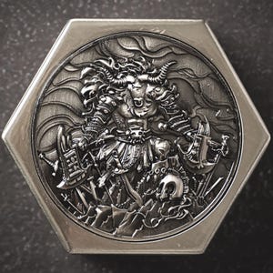 Solid Metal Minotaur Dice Box - for DnD & TTRPG Polyhedral Dice Set Storage