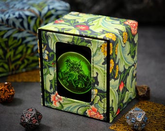 The Shogun (Spring) - Kimono Fabric Deck Box with Window Display