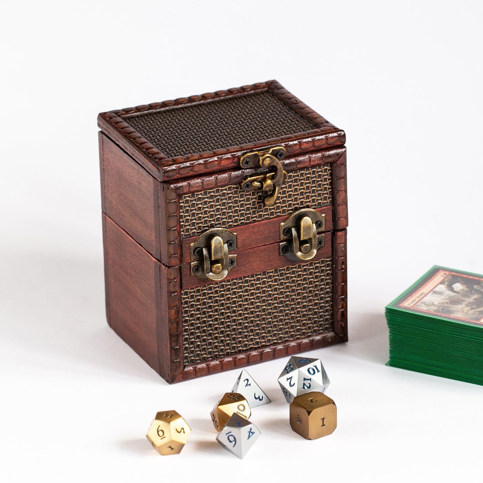 Wood TCG Deck & Counter Dice Box Mtg Yugioh Pokemon Wow Etsy