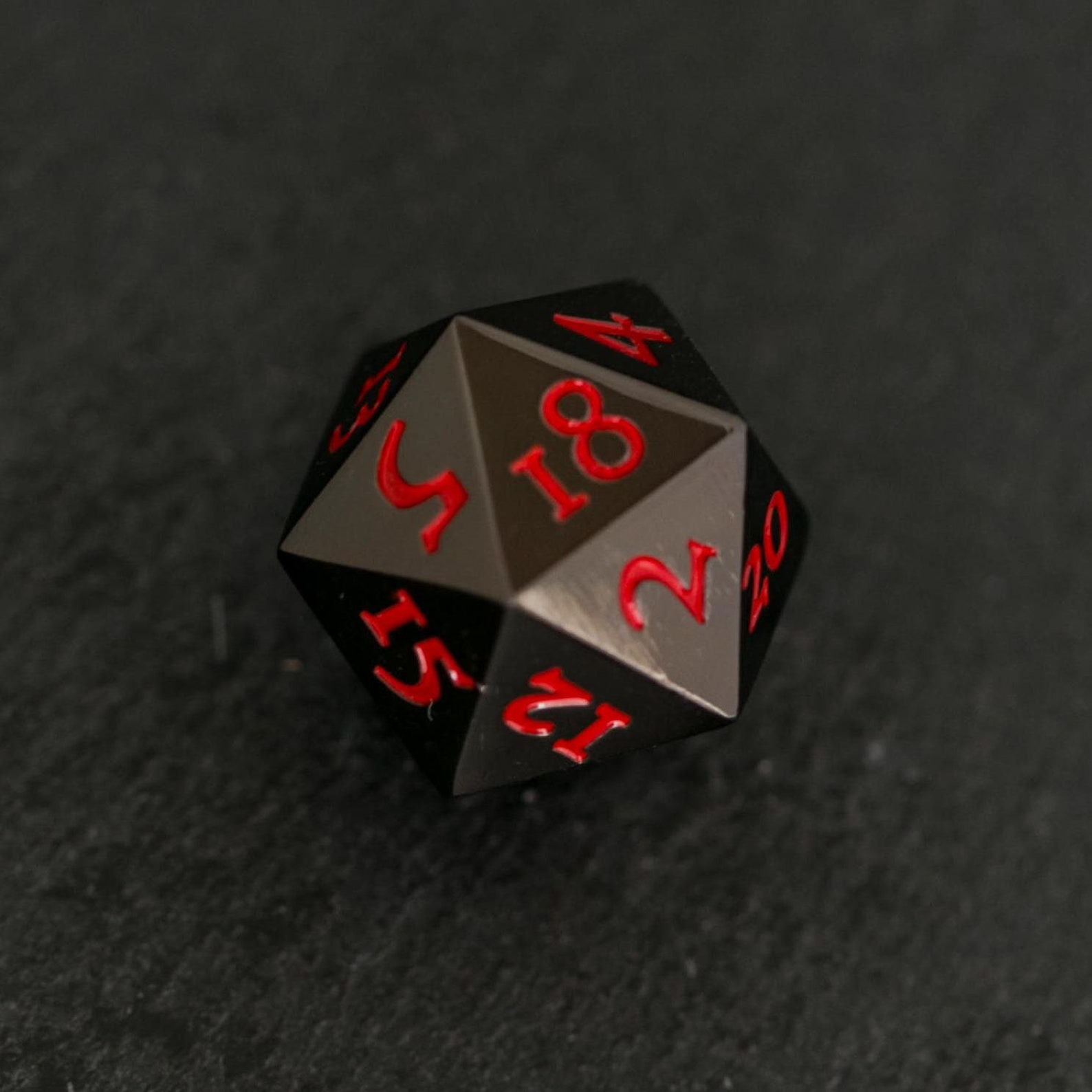 Metal Standard D20 Dice Black Steel Finish Extra Large Extra Etsy