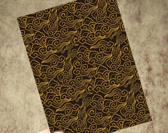 The Golden Lining: 100 Custom Art Kimono TCG Card Sleeve - Standard Size Card Sleeves