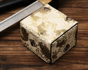 The Deckimono (Koi of Dawn) - Deck Box for Trading Card Games, TCG, EDH, Commander, LCG, DnD Spell Cards, Dice and counters