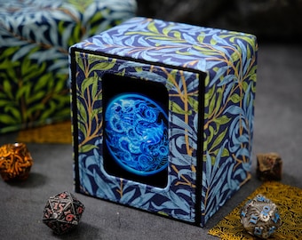 The Shogun (Winter's Embrace) - Kimono Fabric Deck Box with Window Display