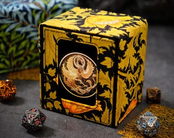 The Shogun (Autumn) - Kimono Fabric Deck Box with Window Display