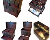 Wooden Case Chest for Collectible Fantasy Coin Dice Counter Card Games Board Games Poker Deck Dungeons and Dragons Wood Box Storage