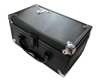 D3 Black Metal Storage Case for Deck Box Toploader Trading Cards Magic EDH Commander FAB TCG