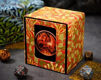 The Shogun (Summer's Breeze) - Kimono Fabric Deck Box with Window Display