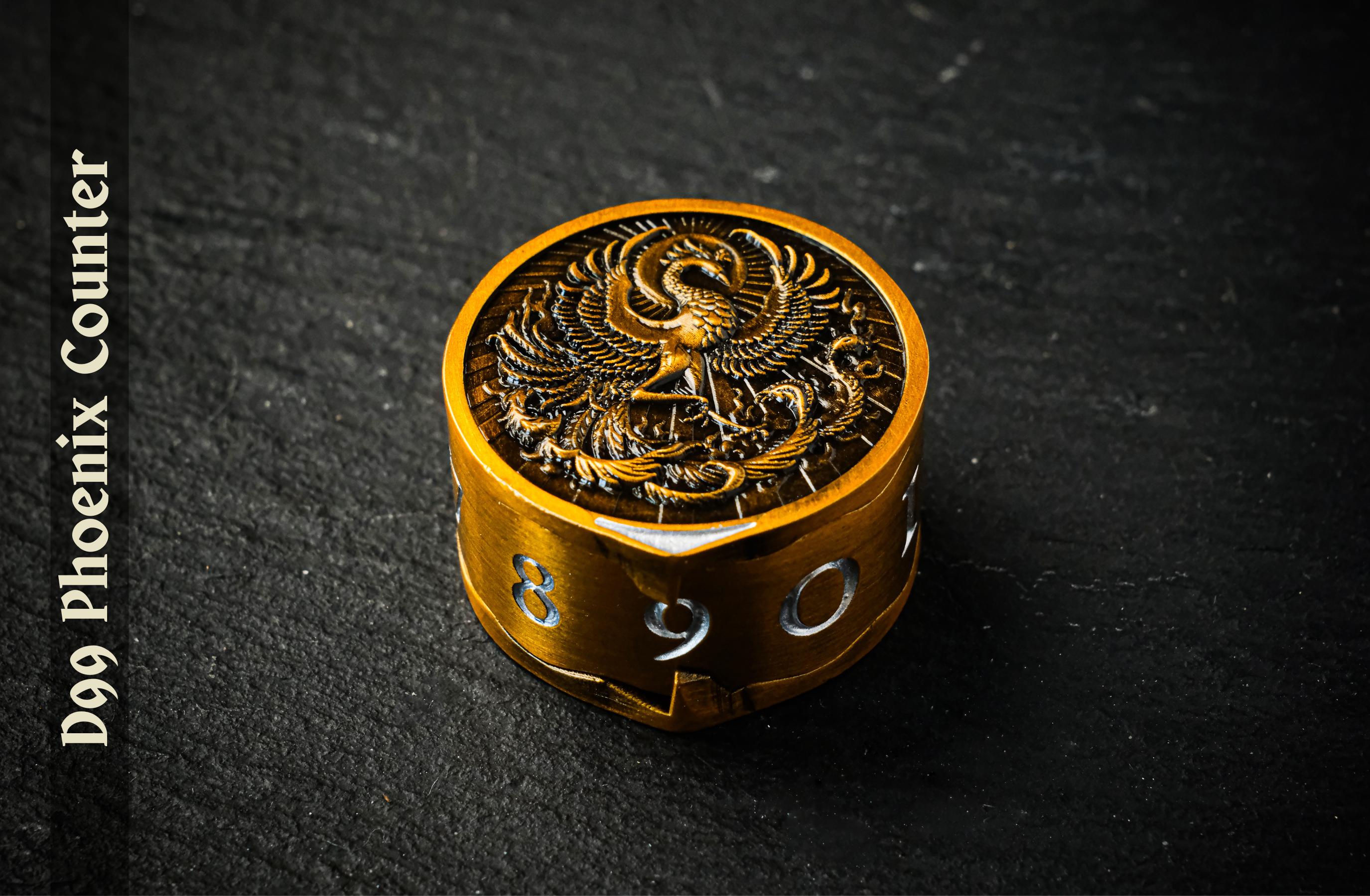 Metal D99 Dice Spindown D20 Counter Countdown Extra Large Extra Heavy Magic Life Counter EDH Commander