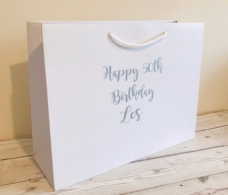 Extra Large Luxury White Landscape Gift Bag Wedding Gift Bag Etsy