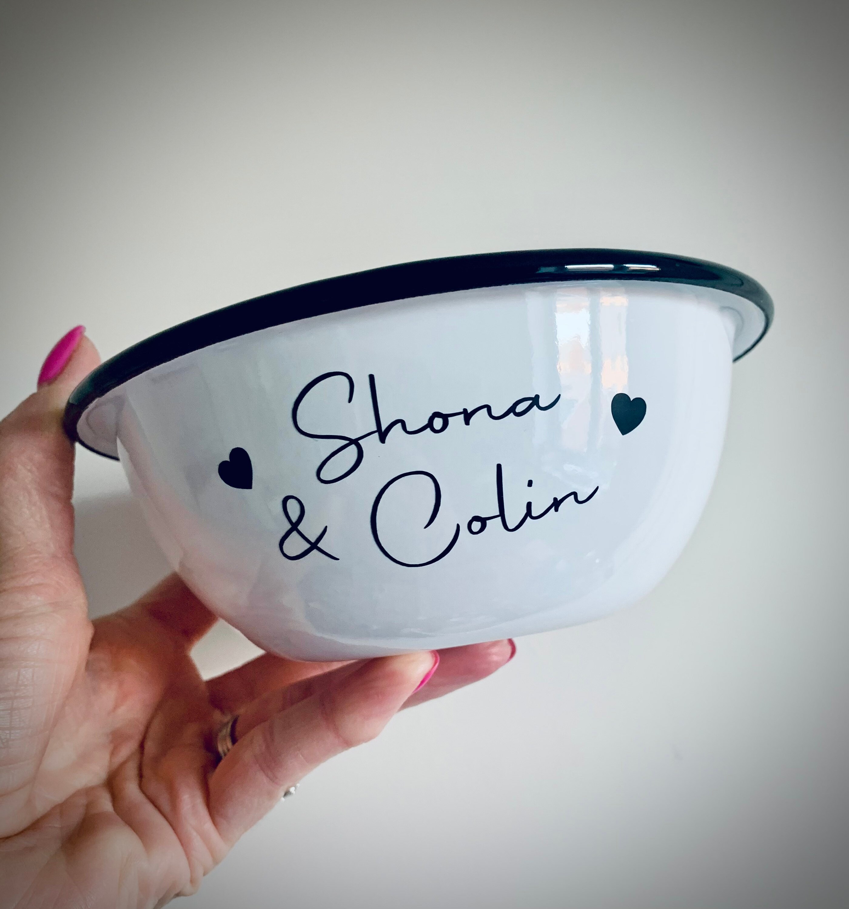 Personalised Enamel Popcorn Bowl Movie Night Snack Bowl Etsy UK