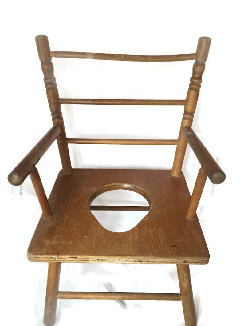Antique Wooden Potty Chair Toy High Chair Potty Chair for Etsy