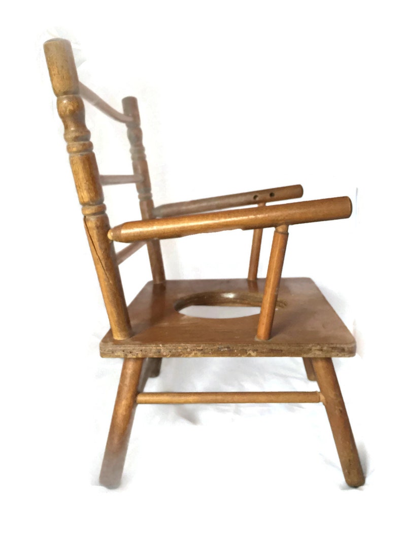 Antique Wooden Potty Chair Toy High Chair Potty Chair for Etsy