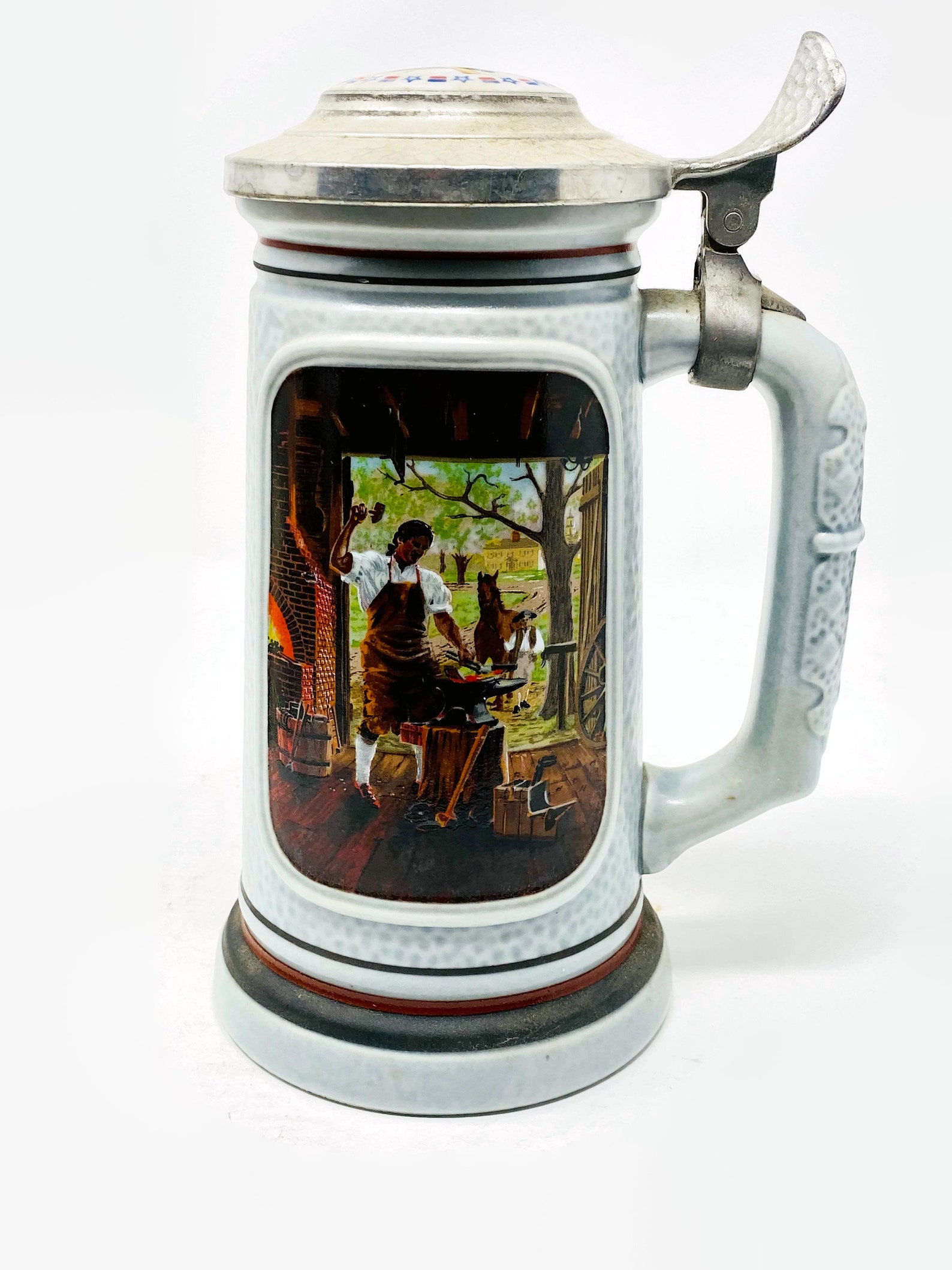 Avon Beer Stein BlackSmith The Building of America Etsy