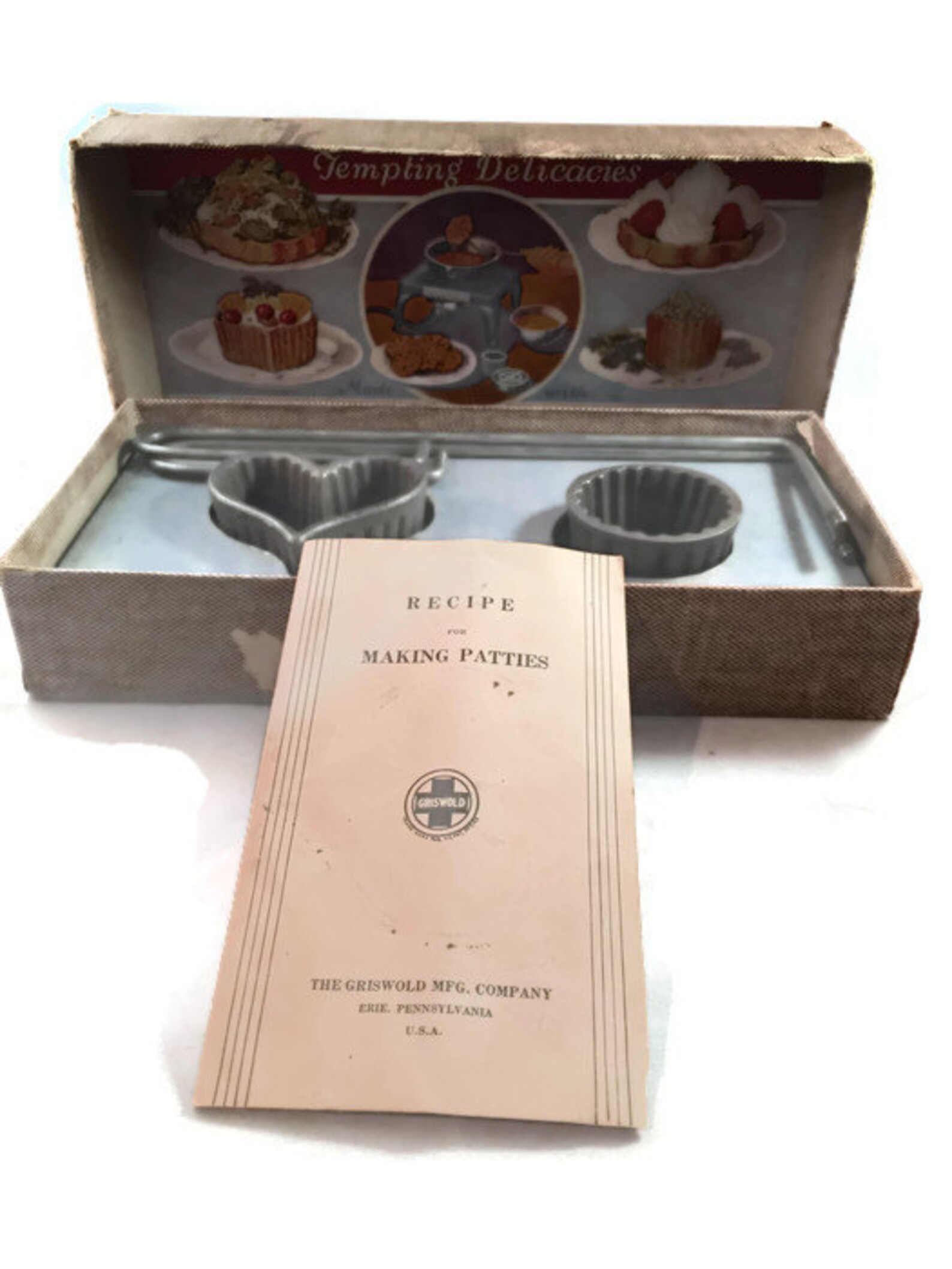 ANTIQUE Cast Iron Molds Griswold Patty Molds Set 2 Deep Etsy