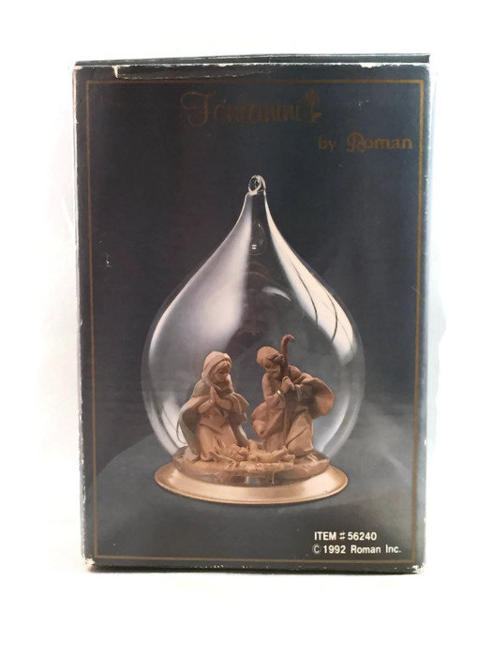 Hand Blown Glass Ornament Fontanini Holy Family Baby Jesus Etsy
