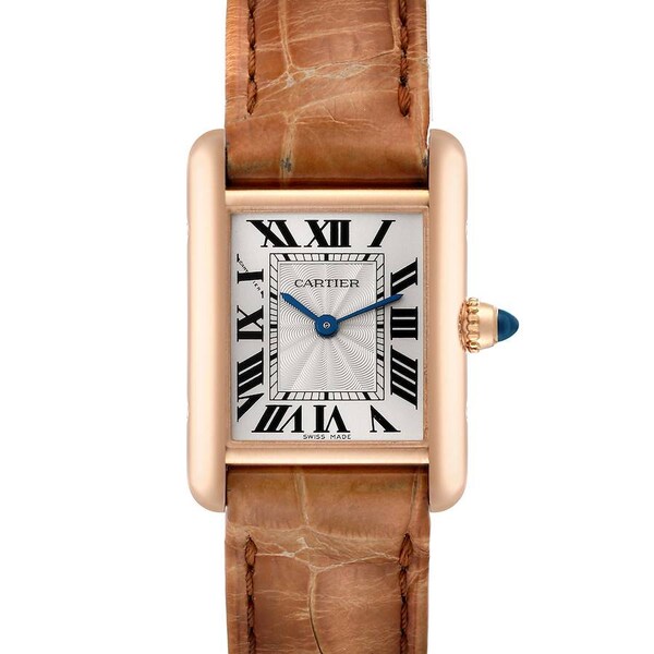 Cartier Tank Louis Rose Gold Mechanical Ladies Watch WGTA0010 Papers