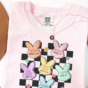 Komfort Farben Retro Ostern Shirt, Ostern Peeps T-Shirt, Religiöses Ostern Shirt, Jesus T-Shirt, Geschenk für sie.