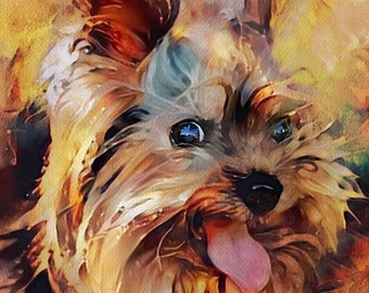 Yorkie Print, Yorkshire Terrier Art, Yorkie Art, Yorkie Gifts, Yorkie Mom, Dog Portrait, Pet Art, Yorkie Artwork, Dog Print, Dog Wall Art