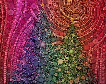 Xmas Art, Christmas Tree Art, Abstract Christmas, Christmas Prints, Abstract Trees, Colorful Christmas Art