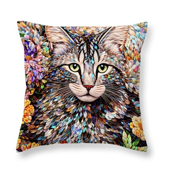 Gray Tabby Pillow Etsy