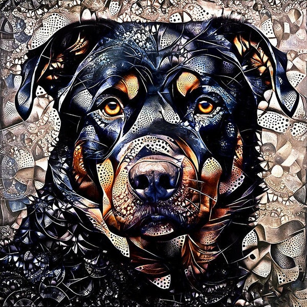 Rottweiler Art, Rottweiler Print, Rottweiler Gifts, Dog Art Prints, Dog Artwork, Rottie Art Prints, Dog Wall Art, Dog Lover Gifts, Dogs