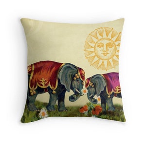 Elephant Gifts, Elephant Cushion, Elephant Pillow, Valentines Gift, Gift for Her, Gift for Woman,Circus Decor,Cute Cushions,Valentine Pillow
