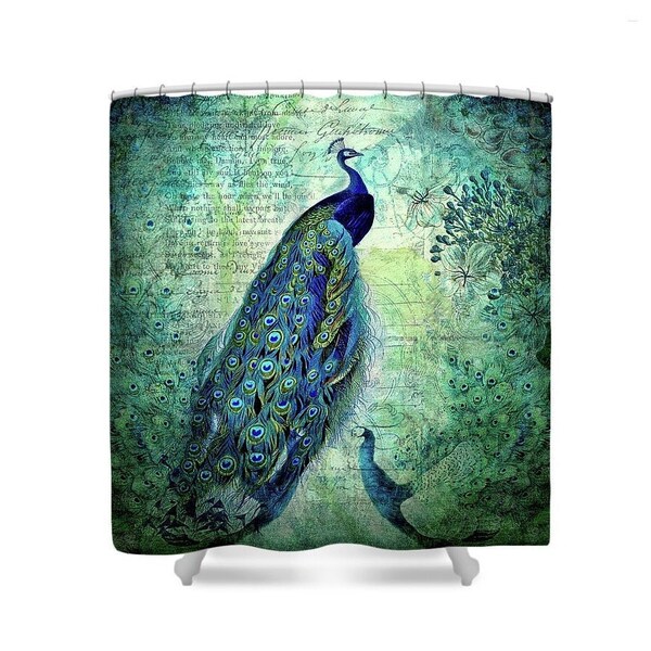 Peacock Shower Curtains Etsy