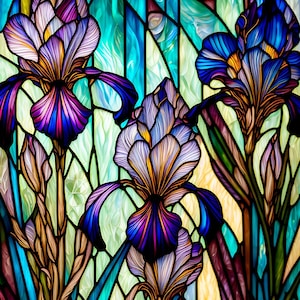 Iris Flower Art, Iris Art Prints, Irises Artwork, Floral Art Prints, Floral Wall Decor, Bearded Irises, Purple Irises, Gardener Gifts