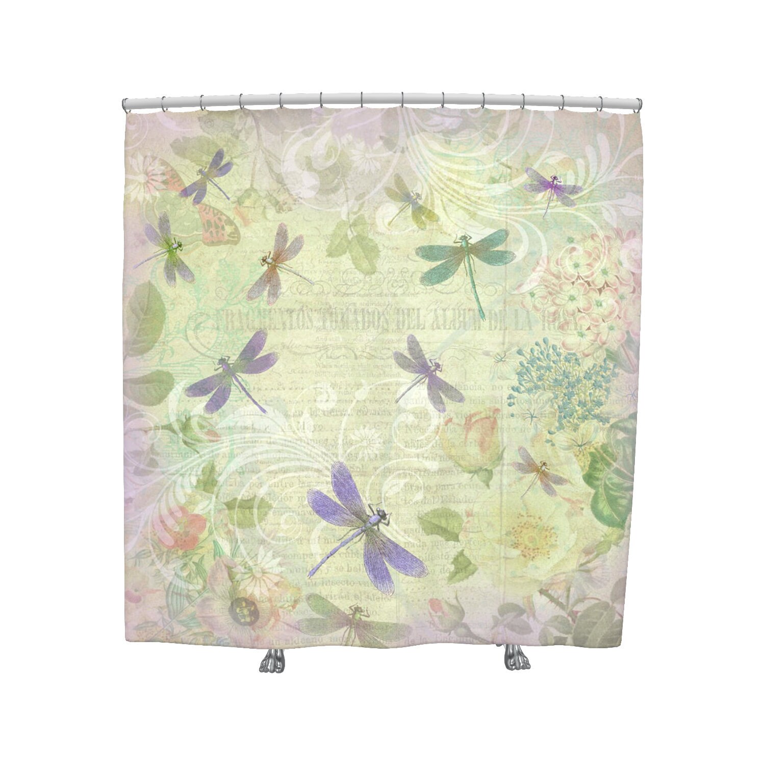 dragonfly shower curtain rings