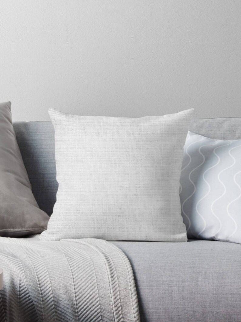 White Throw Pillow White Linen Pillow White Pillow Cover Etsy