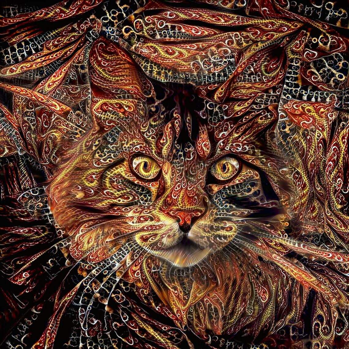 Maine Coon Cat Maine Coon Art Cat Portrait Cat Art Cat - Etsy