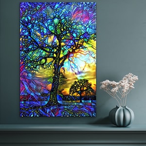 Abstract Trees Print, Tree Artwork, Colorful Trees Print, Colorful Abstract Art, Tree of Life Print
