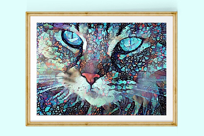 Cat Art Print Pet Art Pet Print Cat Print Cat Art Etsy Canada