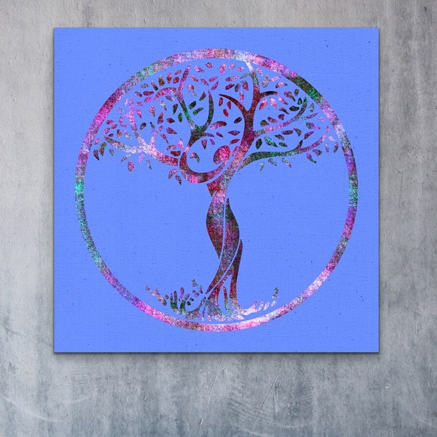 Woman Tree Print, Mother Earth Art, Womens Art Print, Female Art, Mandala  Wall Art, Yoga Studio Art, Gift for Her, Mandala Wall Decor 