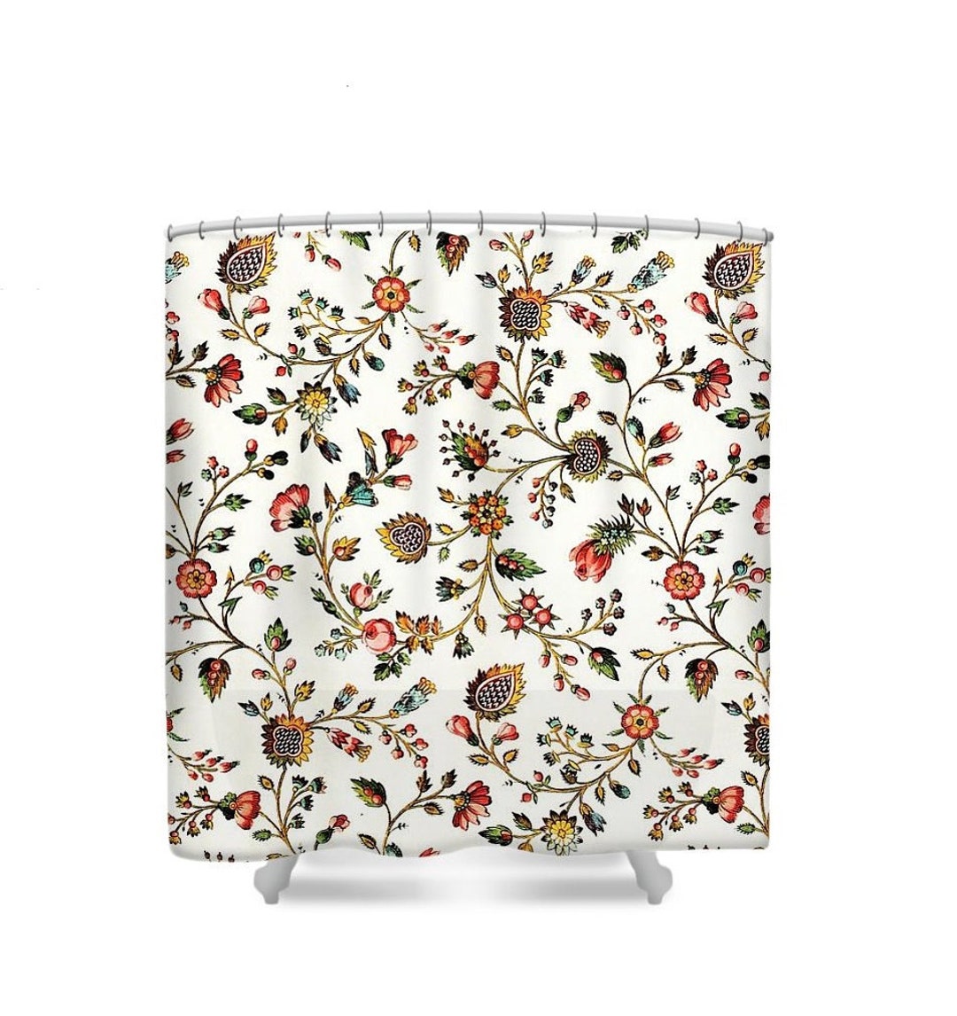 Flower Shower Curtain French Country French Provincial Etsy