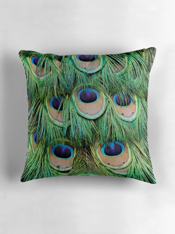 Peacock Decor Peacock Cushion Peacock Pillow Peacock Etsy