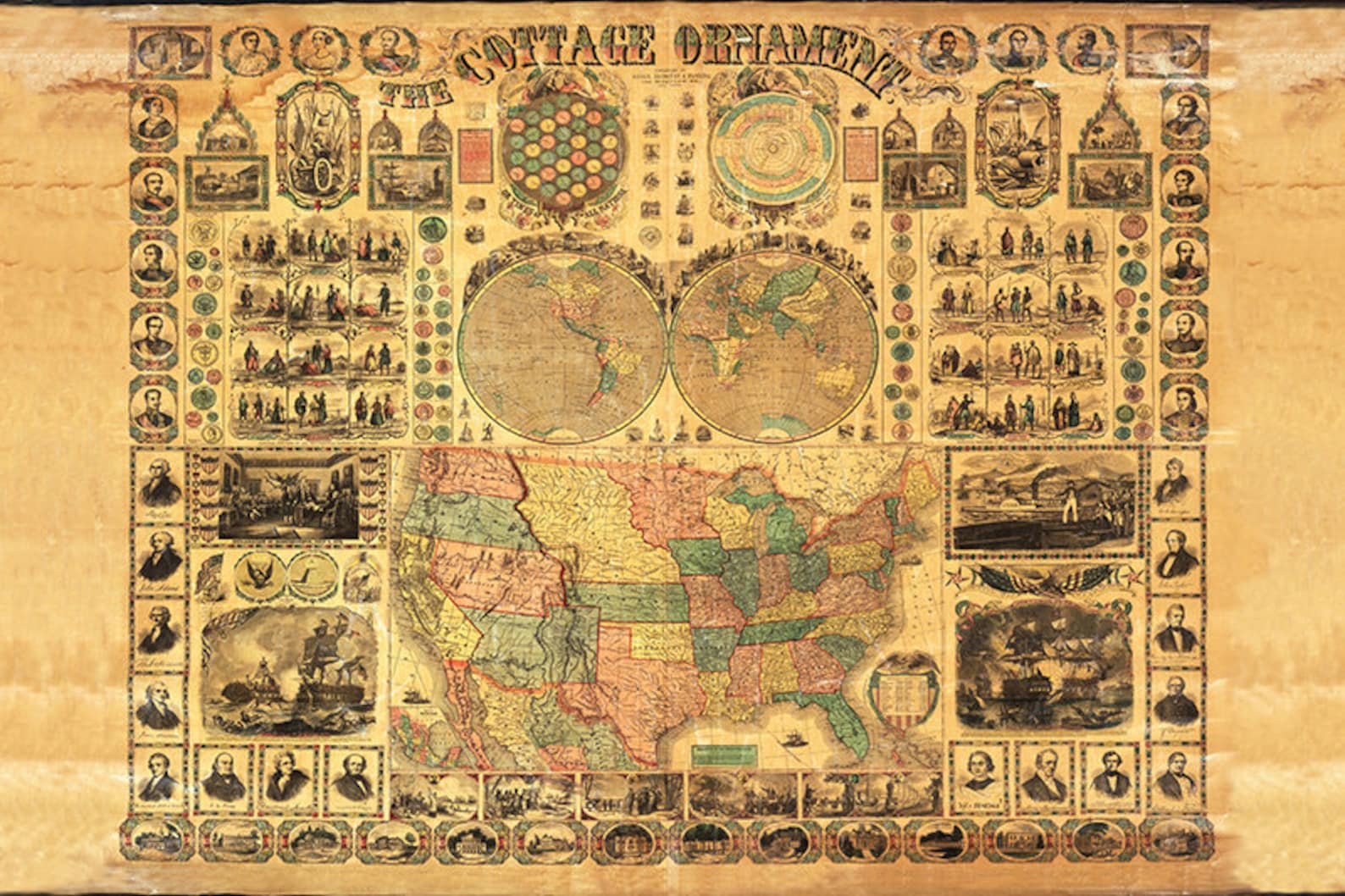 US Map Print Map of USA Vintage Map USA Map Map of the - Etsy