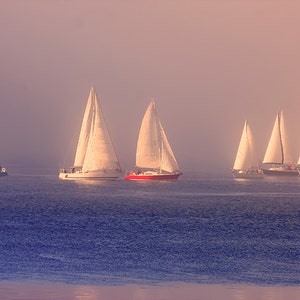 Sailing Print, Boat Photography, Sailboat Print, Nautical Decor, Sail Boat, Sunset Photography, Ocean Art, Nautical Prints,Pacific Northwest