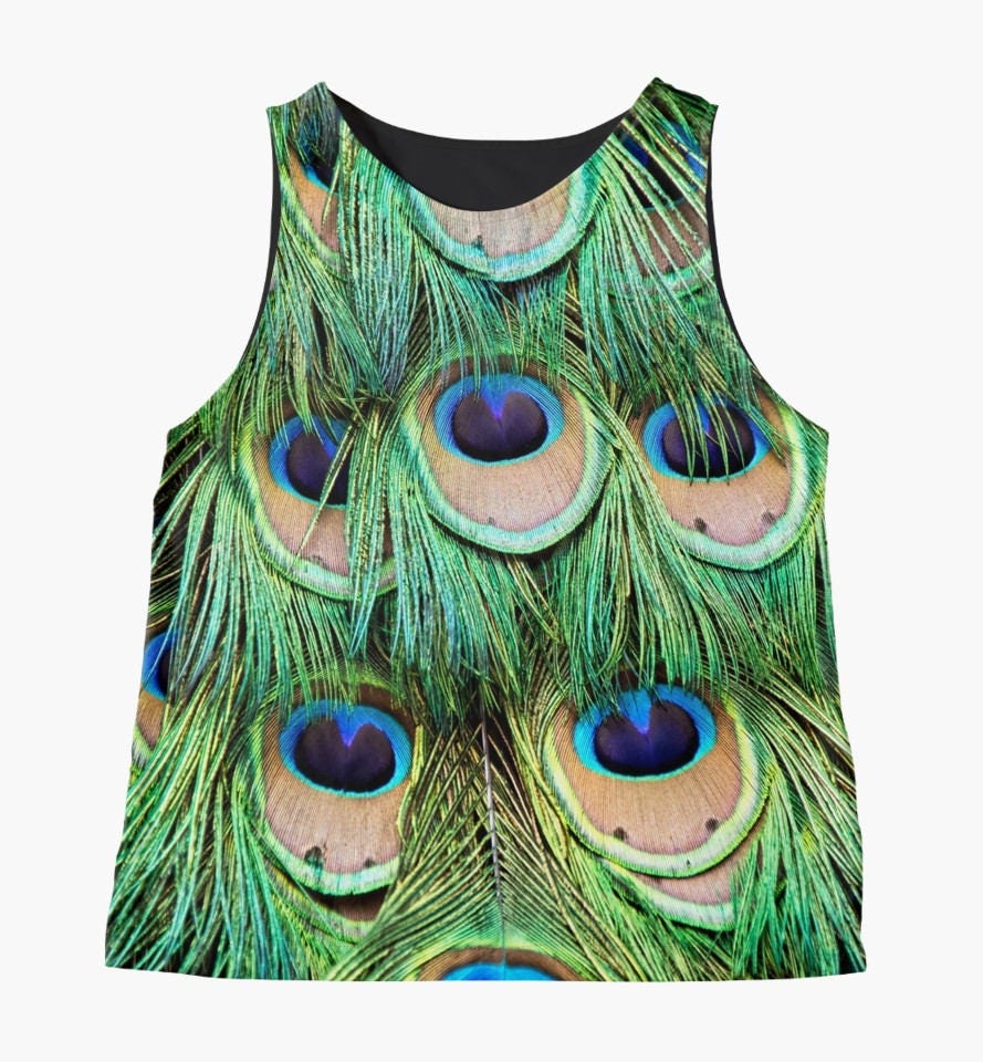 Peacock Top Peacock Costume Tank Tops for Women Colorful | Etsy